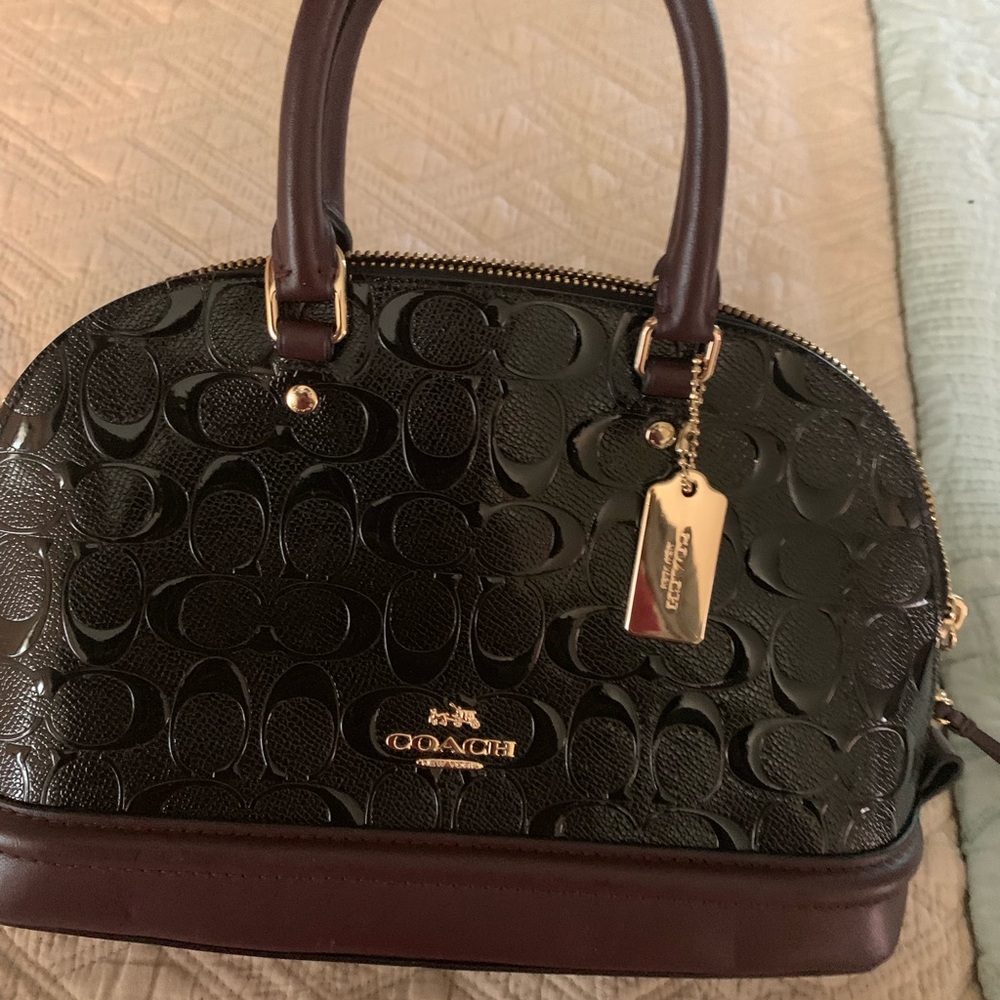 Coach small patent leather bag